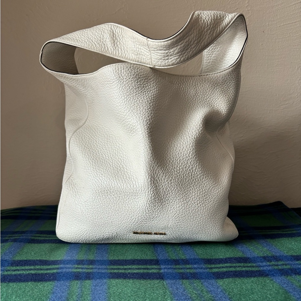 Used White Leather Michael Kors Bag